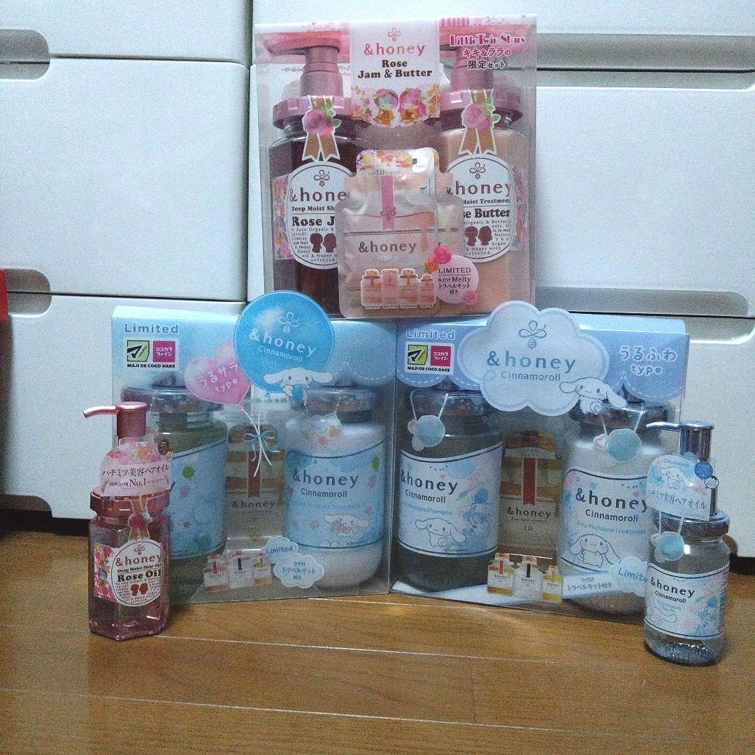 &honey シャンプー、ヘアオイルセット 限定 サンリオキャラクターまとめ売り