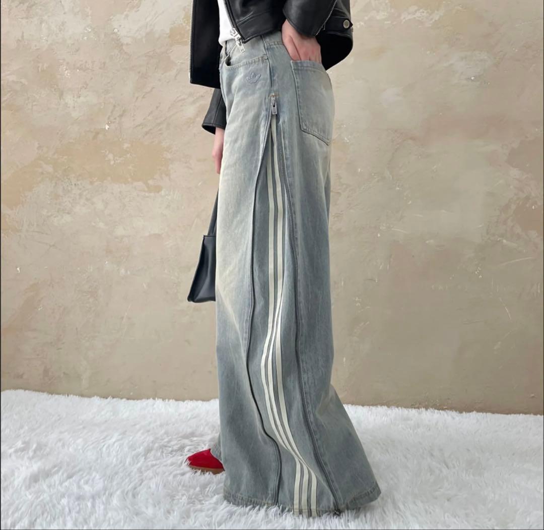 adidas DENIM ZIP PANT JX9210 28インチ