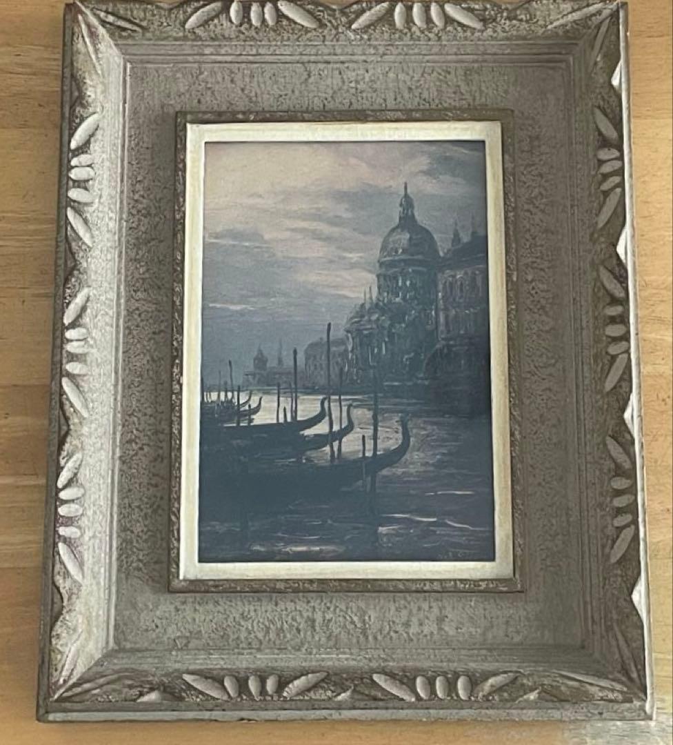 鈴木政輝 「ベニス」 油彩画 額装　昭和の絵画 鈴木政輝 「ベニス」 油彩画 額装 昭和の絵画 鈴木政輝 「ベニス