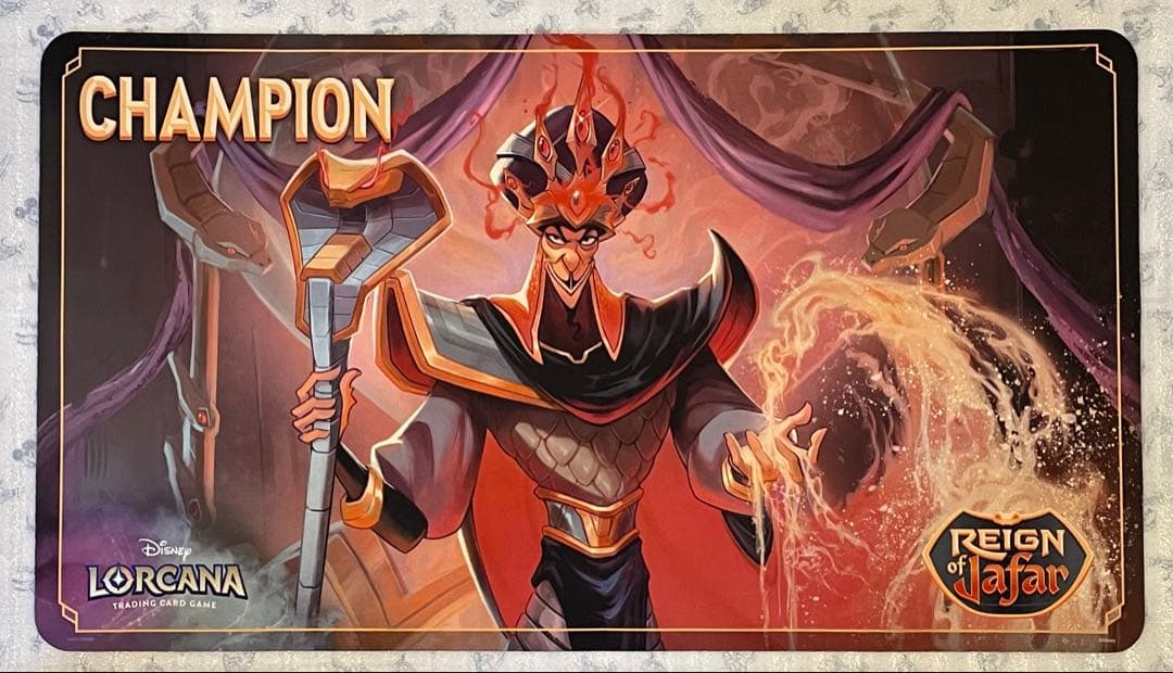海外大会限定 ロルカナ ジャファー チャンピオン プレイマット ディズニー 海外大会限定 ロルカナ ジャファー チャンピオン プレイマット