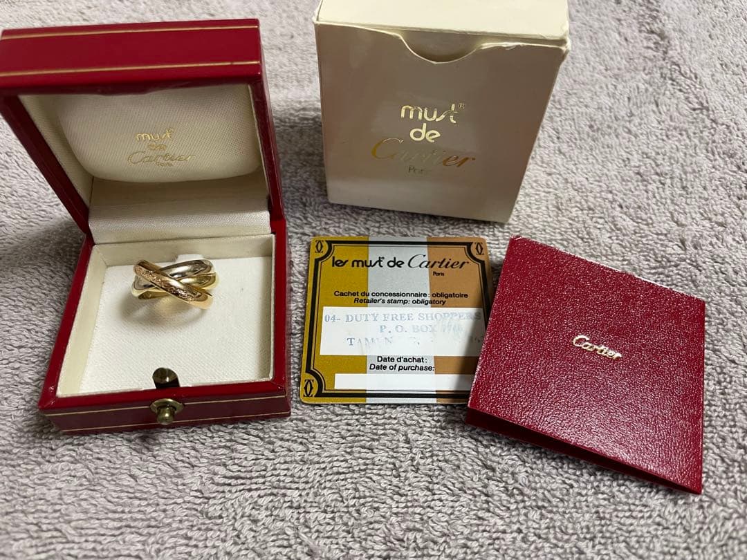 Cartier カルティエ 750YG×WG×PG 3連　トリニティ リング