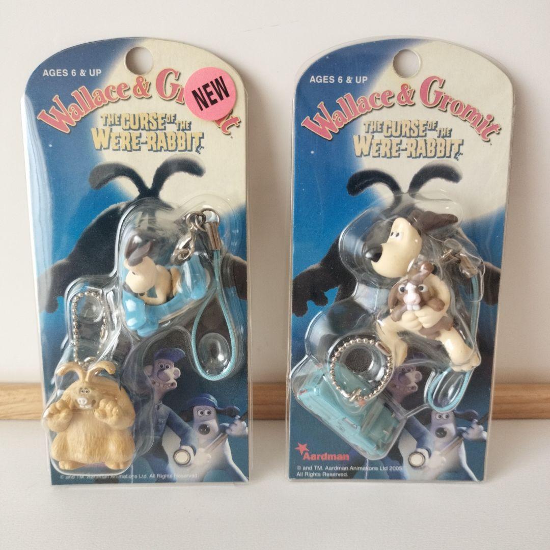 【新品未開封】ウォレスとグルミット　野菜畑で大ピンチ　ストラップ2点　マスコット