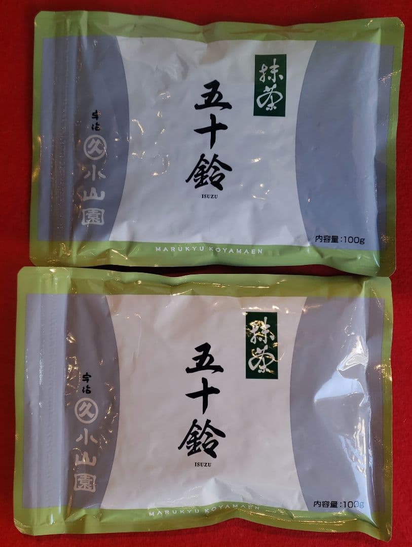 丸久小山園 抹茶 五十鈴 いすず 100g袋×2 丸久小山園 抹茶「五十鈴（いすず）」 100g 袋入り 業務用 - Matcha