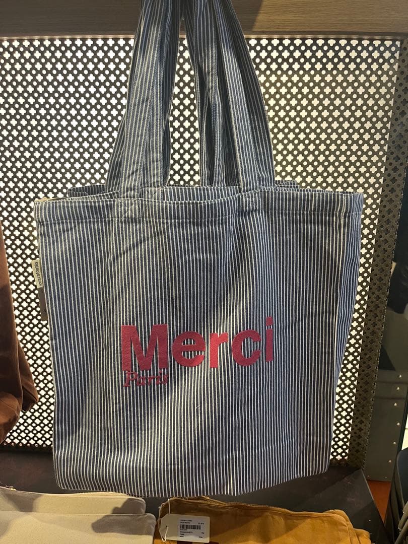 Merci トート デニムストライプ