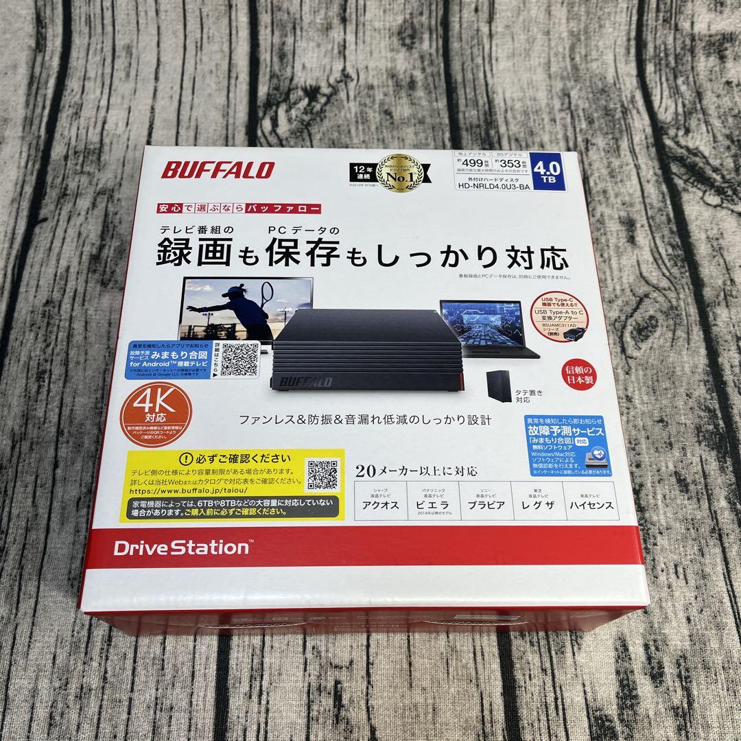 BUFFALO 外付けハードディスク 4TB HD-NRLD4.0U3-BA