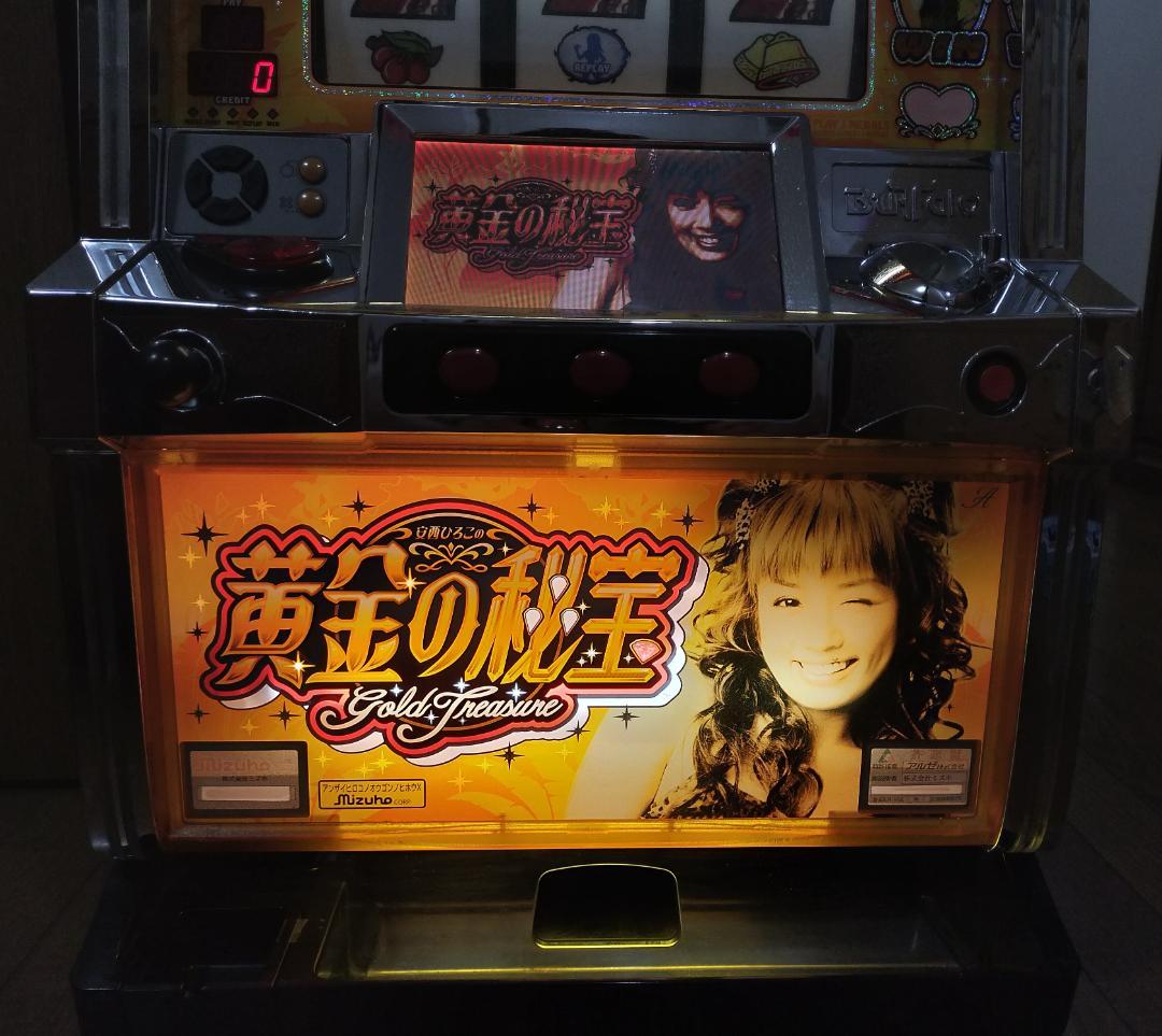 パチスロ実機】ミズホ☆安西ひろこの黄金の秘宝X【コイン不要機付き
