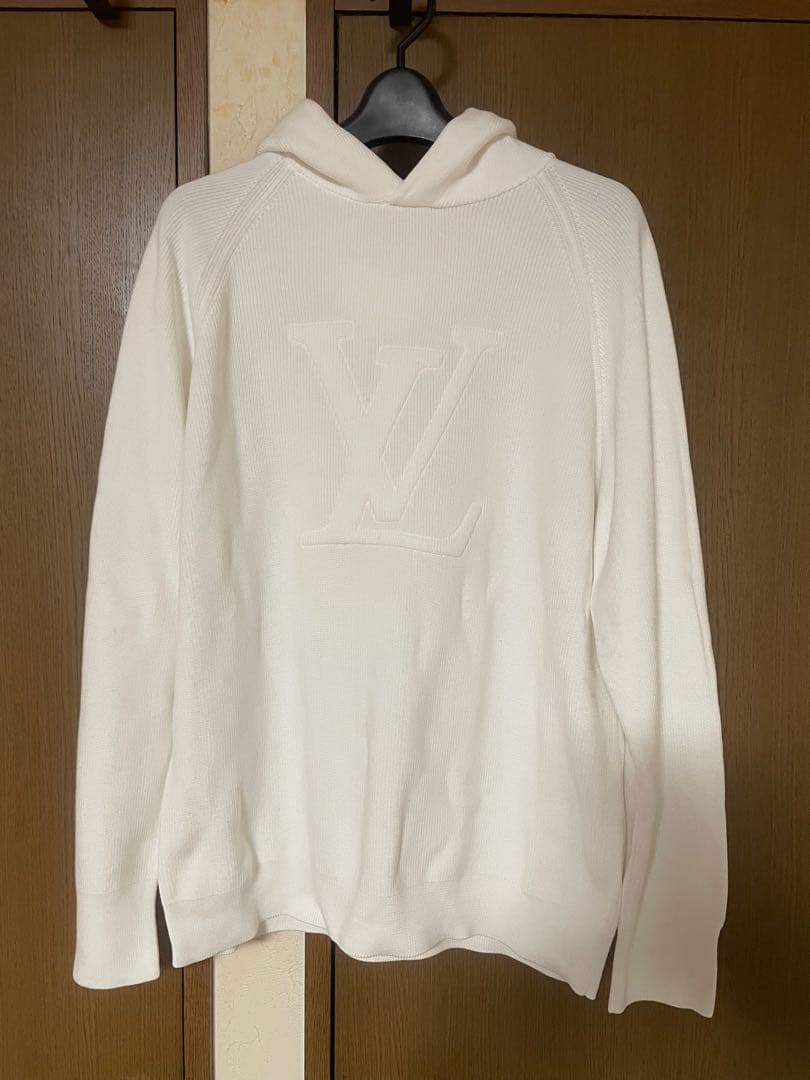 Ree　美品　Louis Vuitton ホワイト ニットパーカー　メンズ