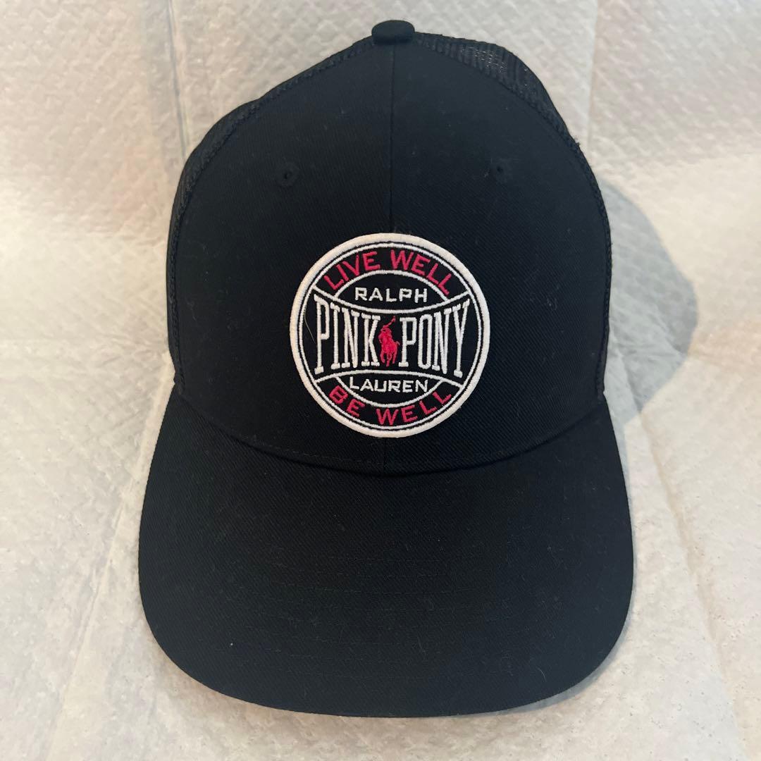Ralph Lauren Pink Pony ブラックキャップ