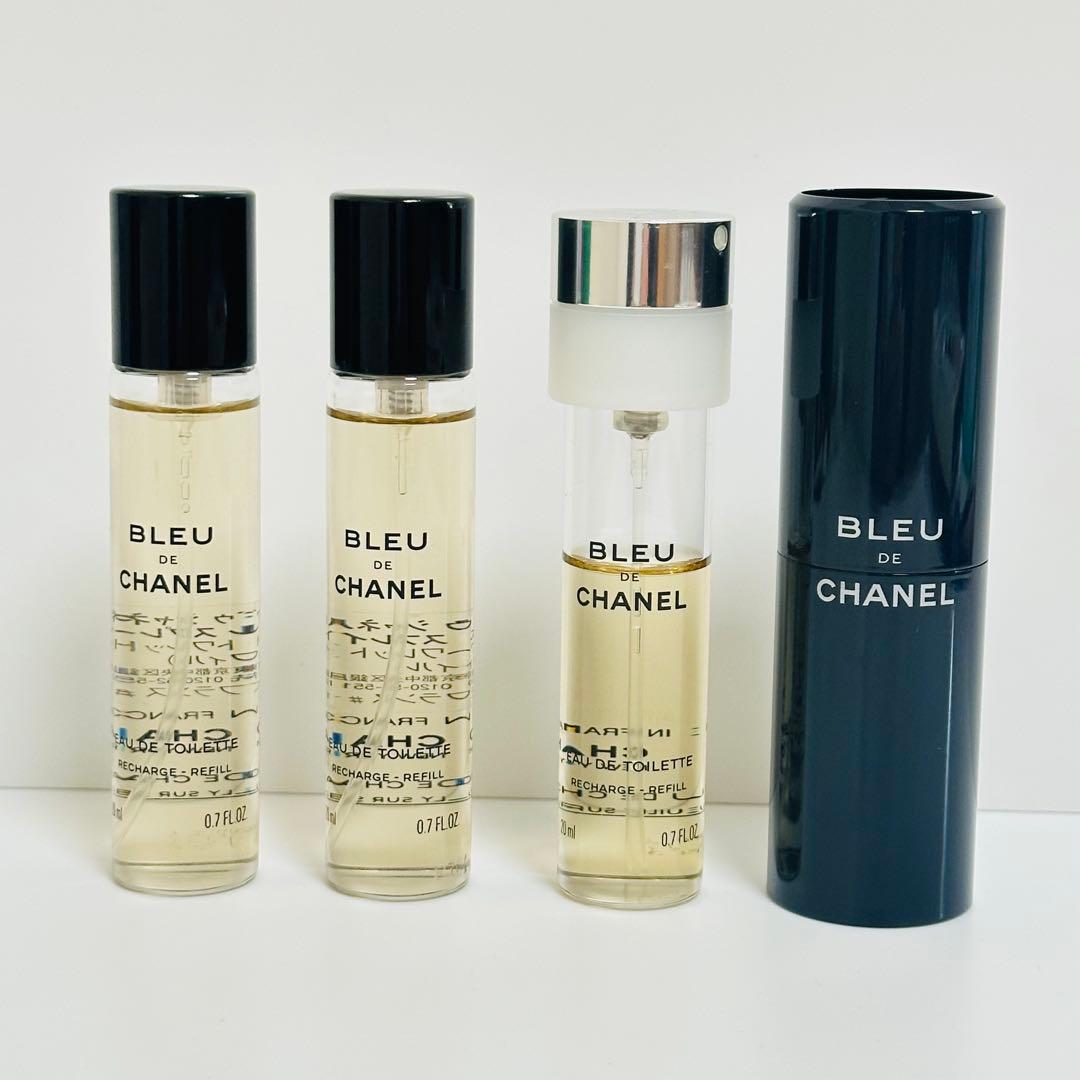シャネル ブルードゥシャネル　トラベルスプレー　20ml 本体　リフィル　３本