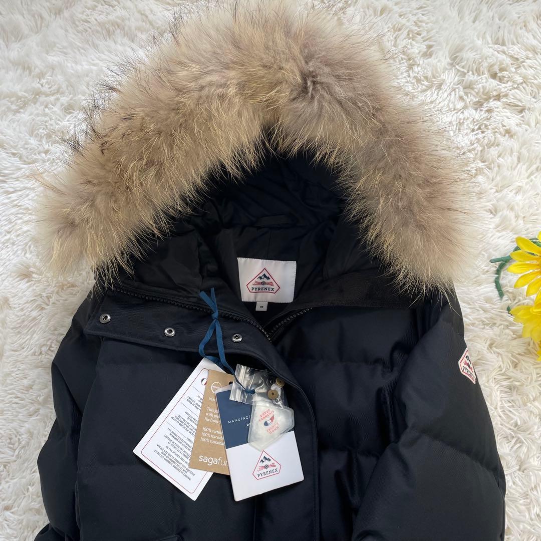極美品✨ PYRENEX グルノーブルファー ダウンコート レディース 40