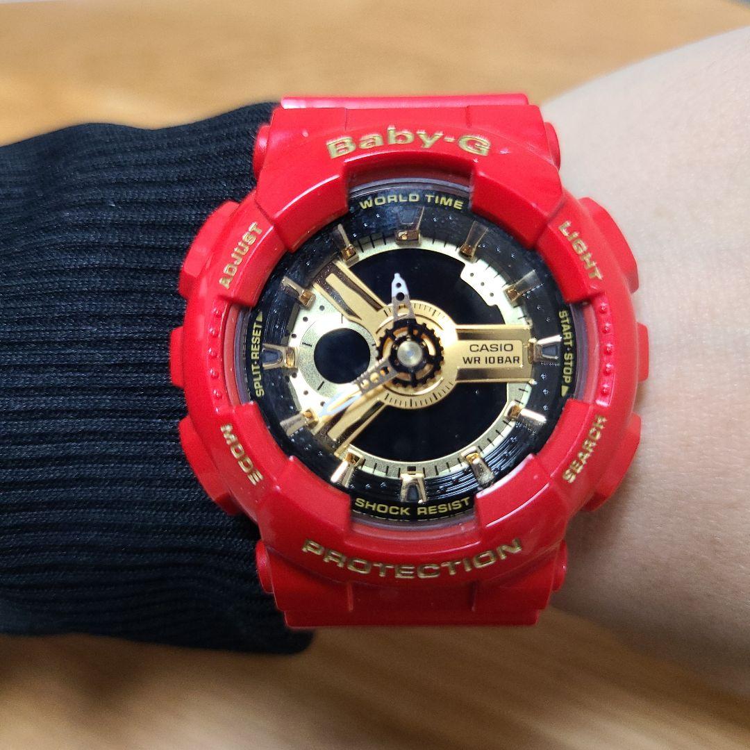 レア　カシオ レディース Baby-G 防水　腕時計 レッド