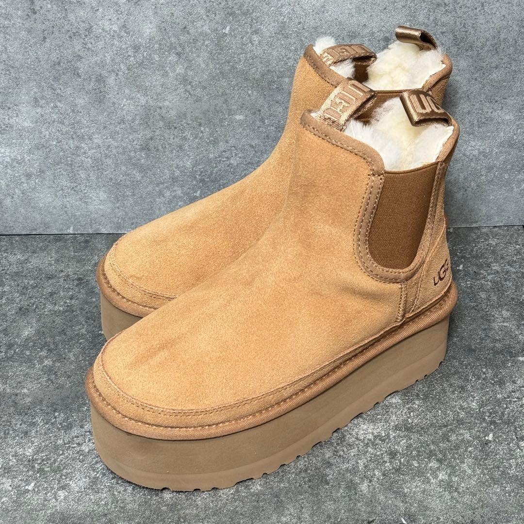 【新品】UGG ニューメル プラットフォーム チェルシーブーツ　23cm 楽天市場】UGG アグ ニューメル プラットフォーム チェルシー