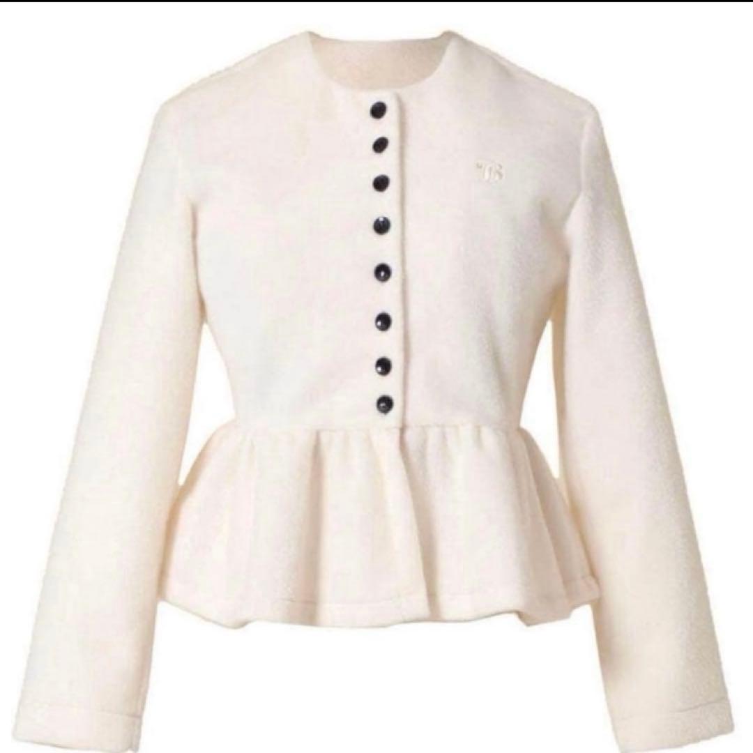 bibiy ペプラムカーディガン　ホワイト