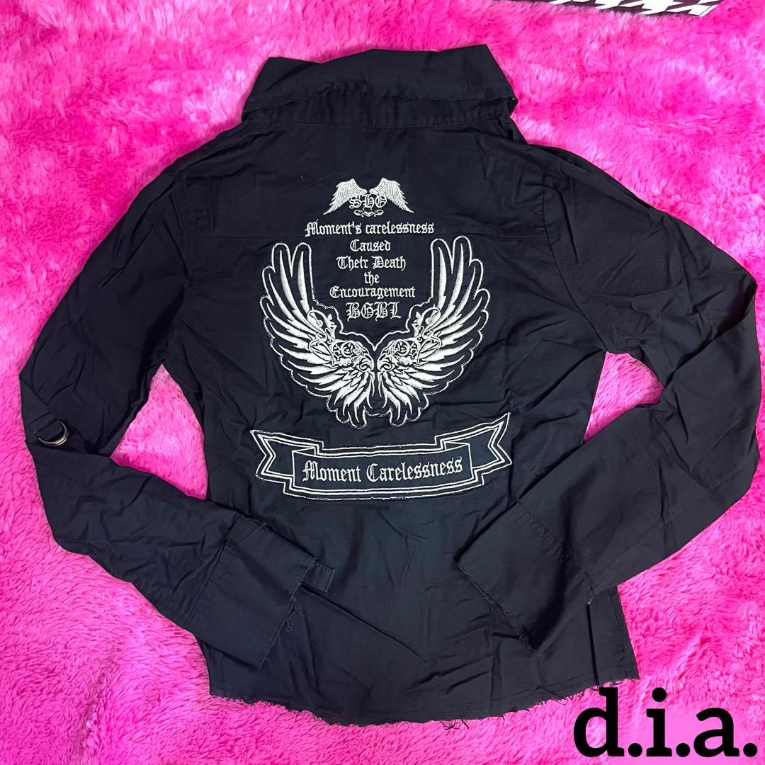 d.i.a. バック刺繍シャツ【平成ギャル】ダメージ加工 希少