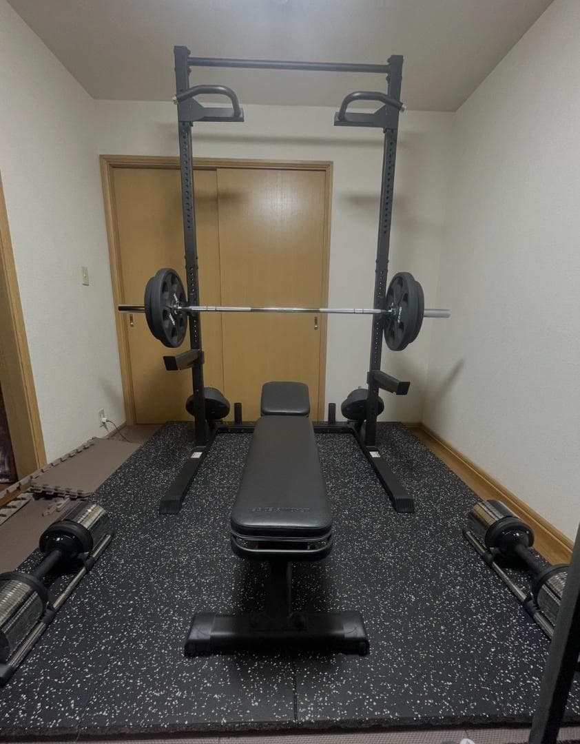 まぃける【引き取り限定】ホームジム　セット ホームジムDX プレートバーオプション （プレートセット）付き