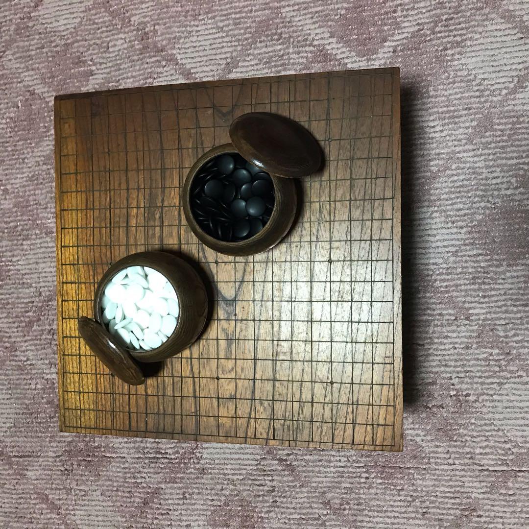 碁盤  碁石付き
