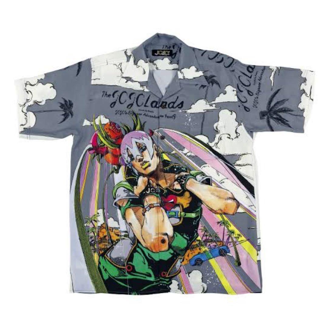 ジョジョの奇妙な冒険 ジョジョランズ 特製 アロハシャツXL ペインズグレー