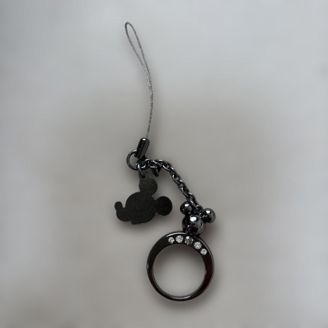 東京ディズニーリゾート ミッキー バッグチャーム リング ブラック