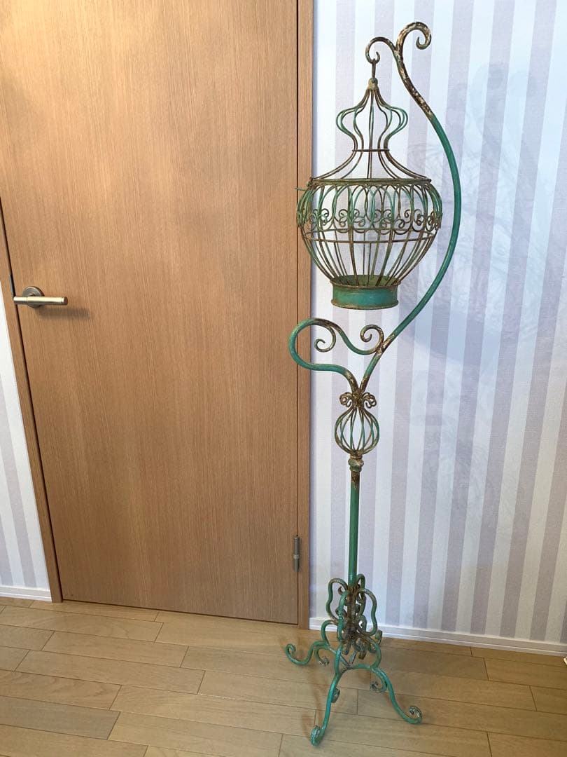 バードゲージ　アンティーク　シャビーシック　ブロカント　送料込 楽天市場】アンティークバードケージ スタンドセットアンティーク