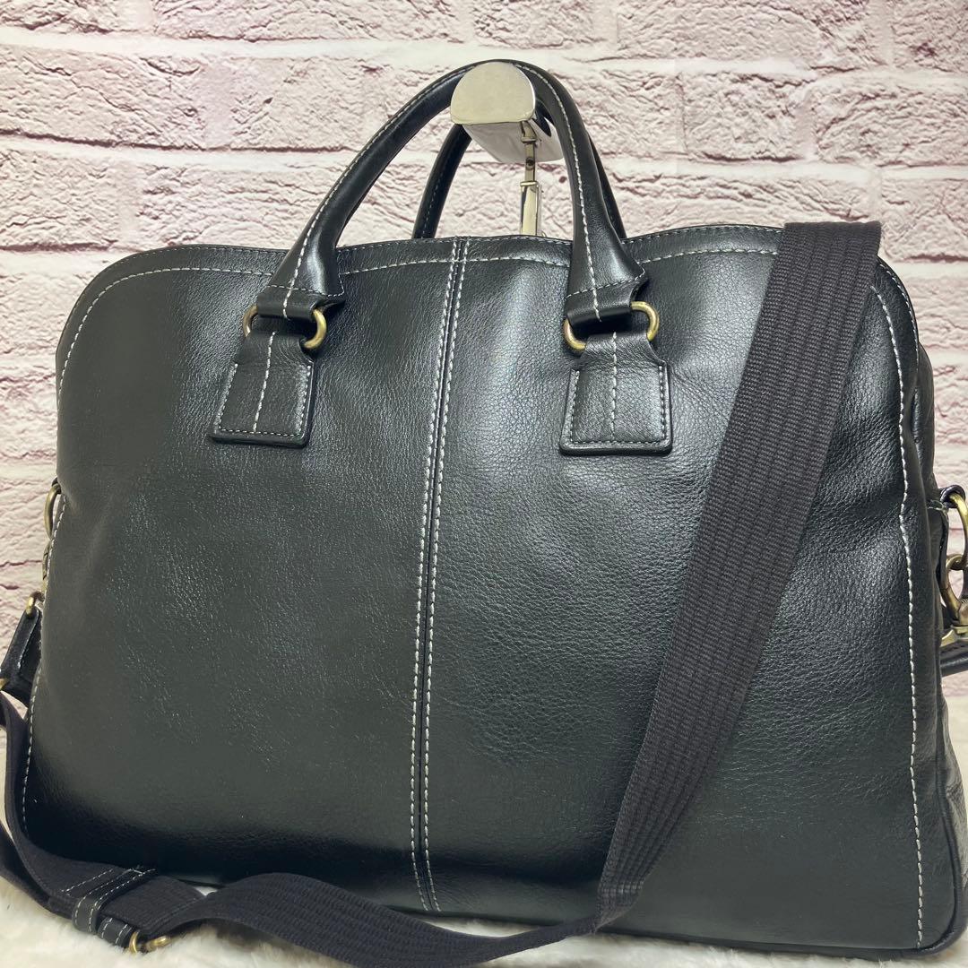 美品✨土屋鞄 プロータ ３室 2way レザー ステッチ ビジネスバッグ 黒 プロータ 3wayビジネストリップバッグ (防水革) – バックパック – 土屋