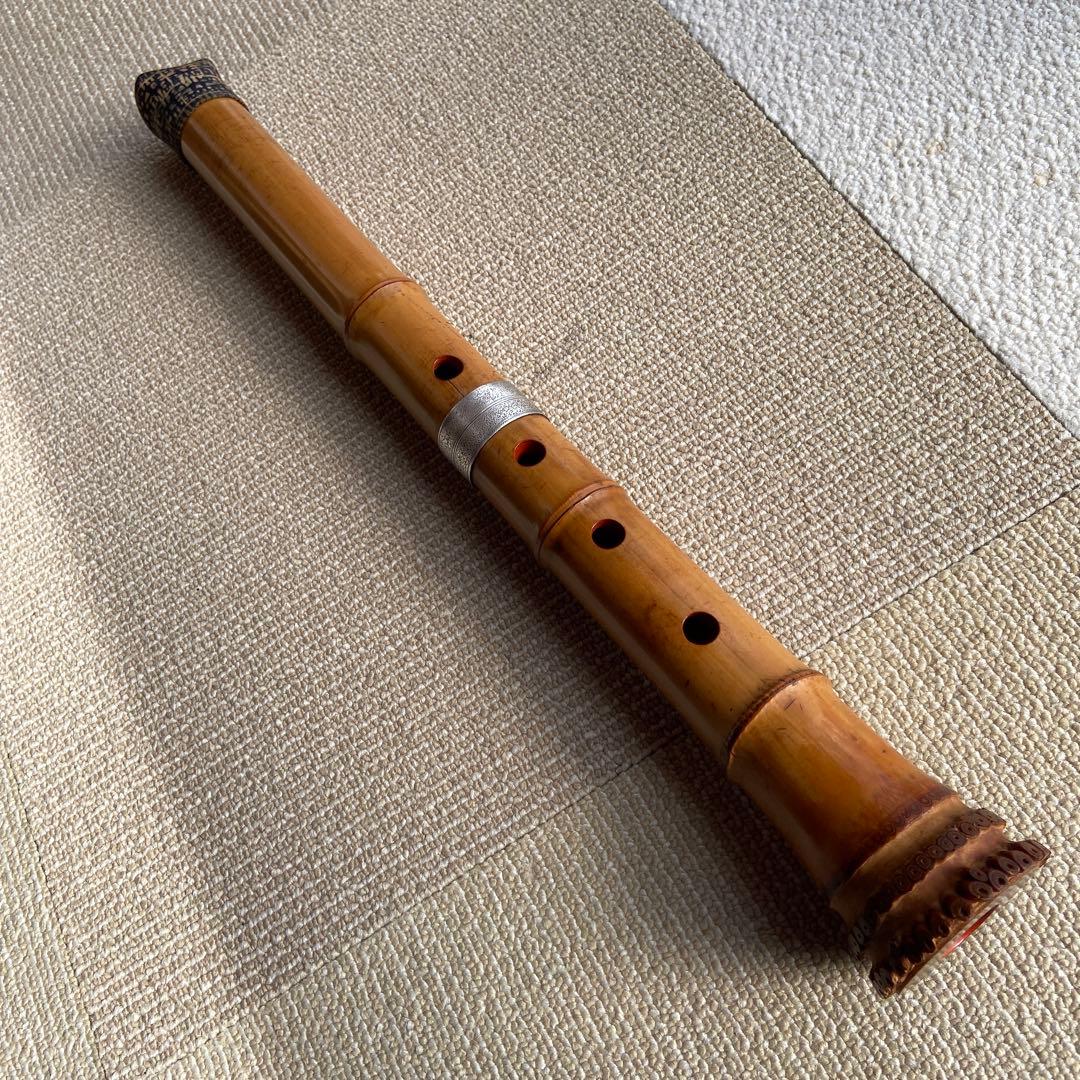 127値下げ　尺八　一尺六寸管　華水銘　恵津山作