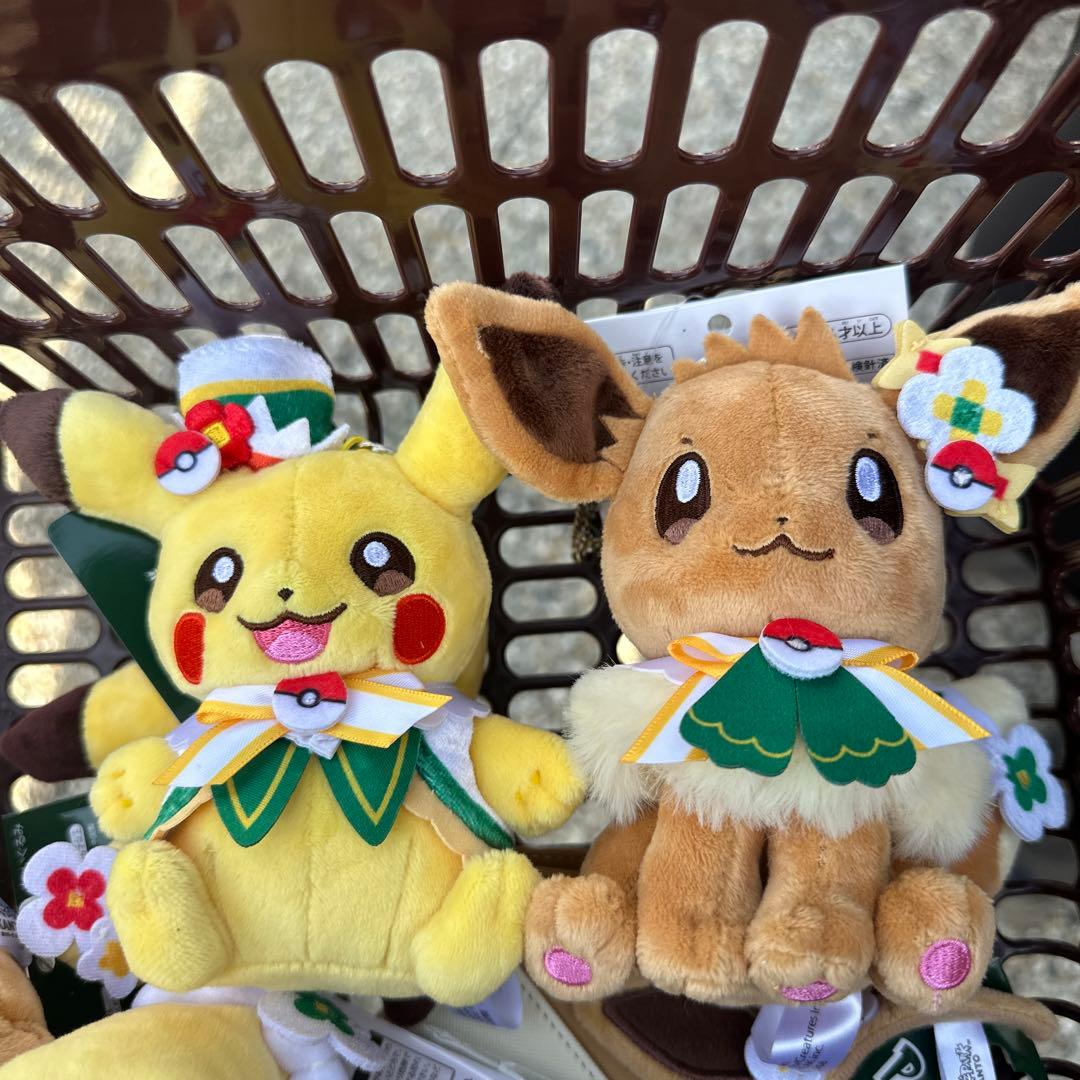 【新品未使用】ポケパークカントー　イーブイ　ピカチュウ　キーホルダー　セット