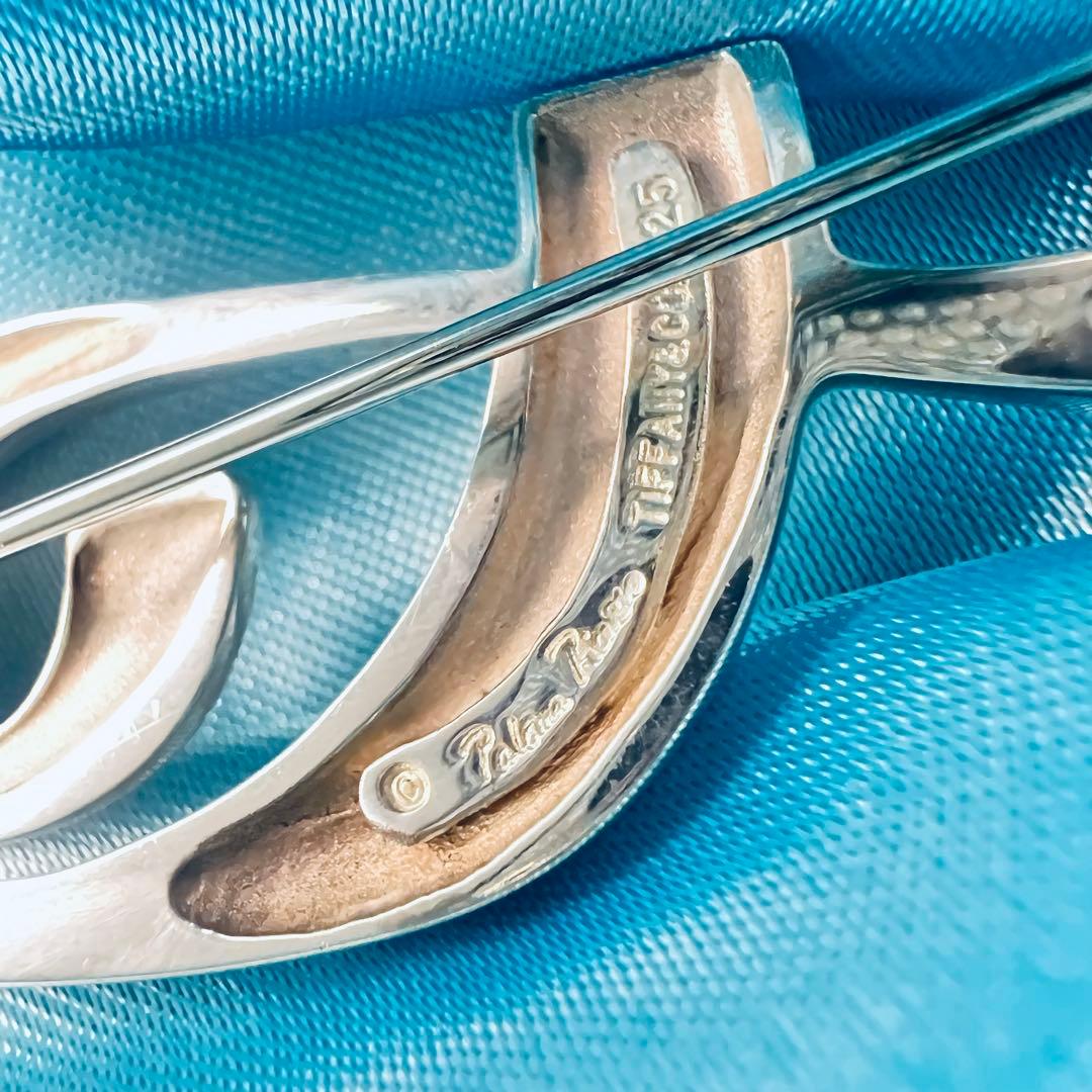 美品 レア ティファニー 音符 ブローチ ト音記号 シルバー