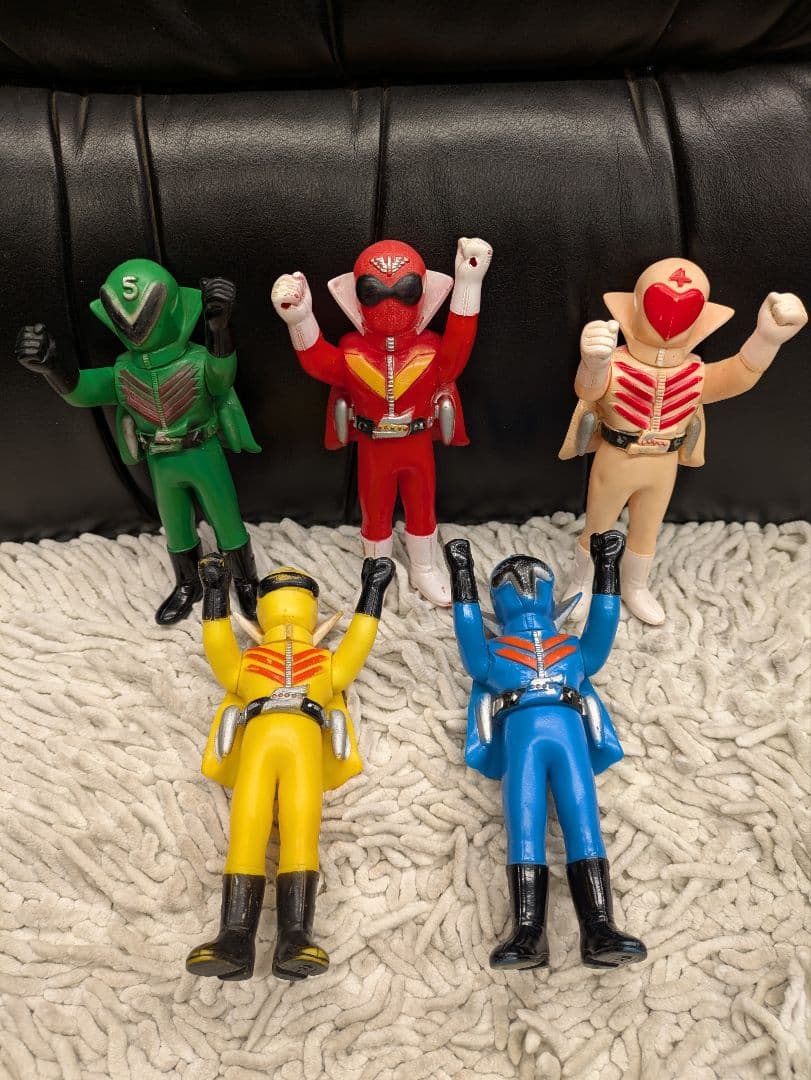ソフビ　当時物　ゴレンジャー　5体セット 戦隊ヒーロー　特撮　ミニソフビ