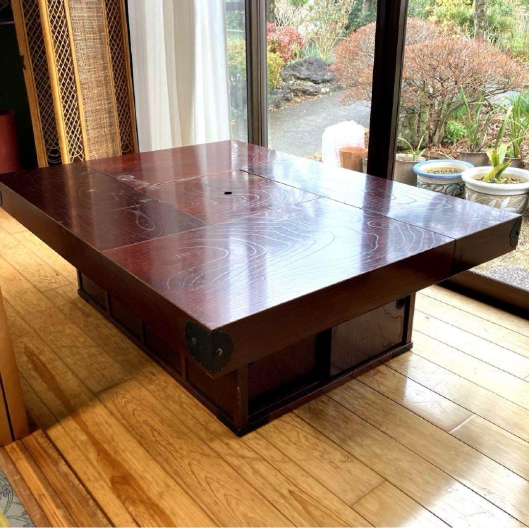 座卓 W120×D90×H40 天板厚9cm 囲炉裏　火鉢テーブル