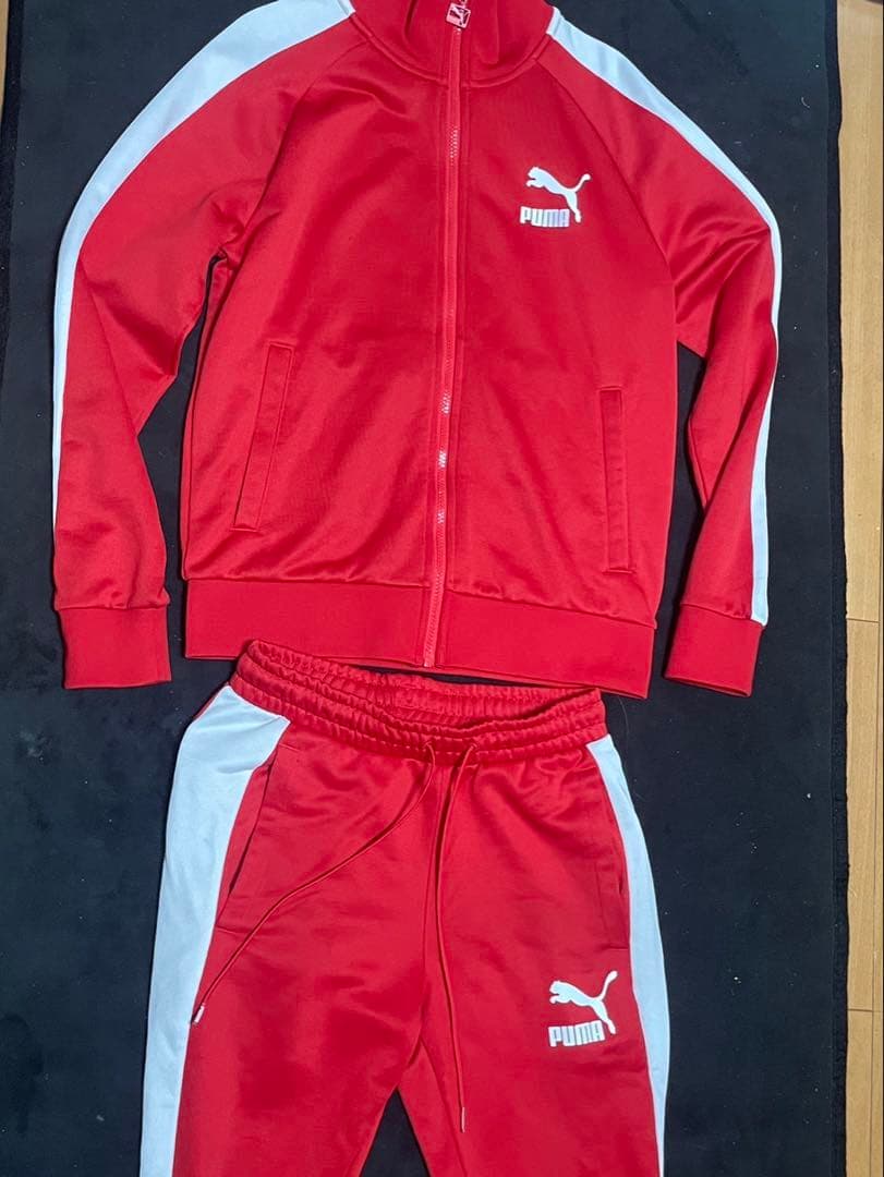 PUMA レッド ジャージ上下セット
