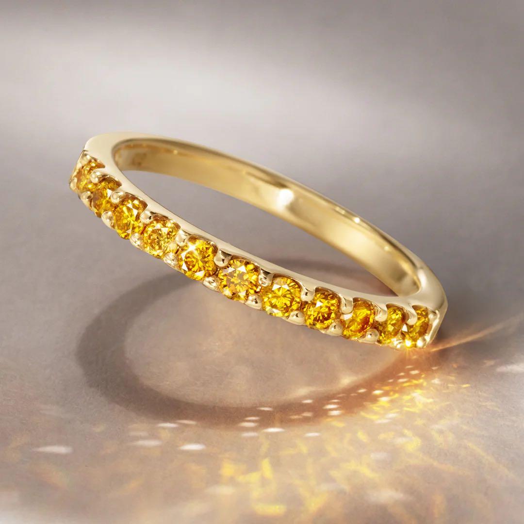 週末限定価格【BIZOUX】アーガイル産ダイヤモンド K18リング エマ 5号