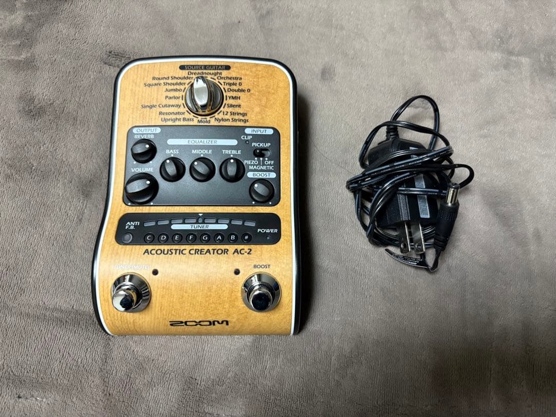 ZOOM AC-2 アコースティックエフェクター ZOOM AC-2 Acoustic Creator アコースティックギター用プリアンプ