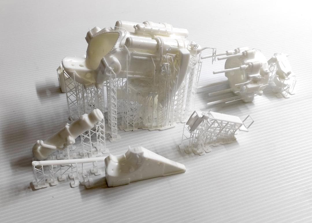 戦艦大和 46cm主砲組み立てキット(1/48スケール) 左砲 1/144 大和型戦艦