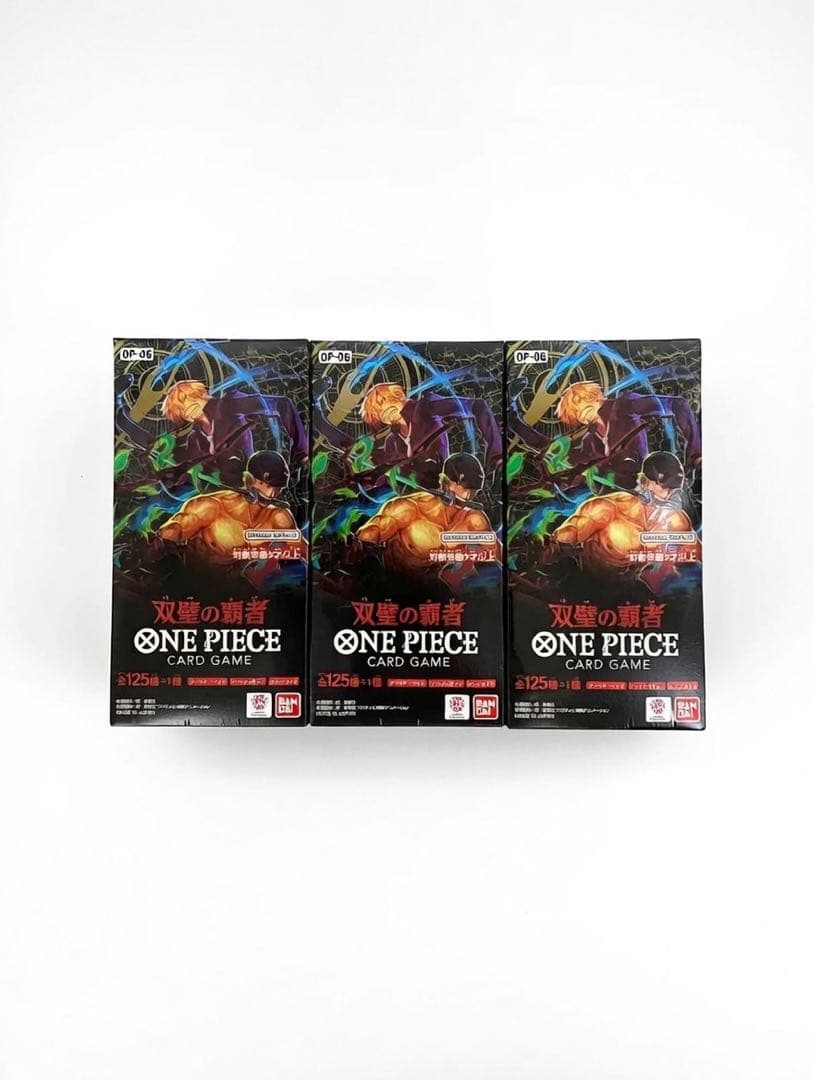 新品未開封 ワンピースカードBOX 双璧の覇者3BOX(テープカット) 新品未開封 ワンピースカード 双璧の覇者 3BOX テープカット｜Yahoo