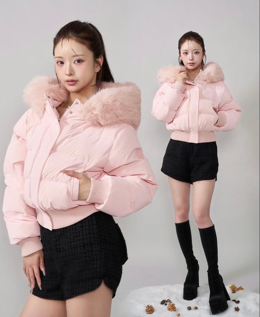 Darich レディーショートダウンジャケット ピンク ダーリッチ