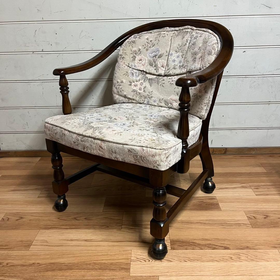 karimoku アームチェア　キャスター付き　コロニアル3/4