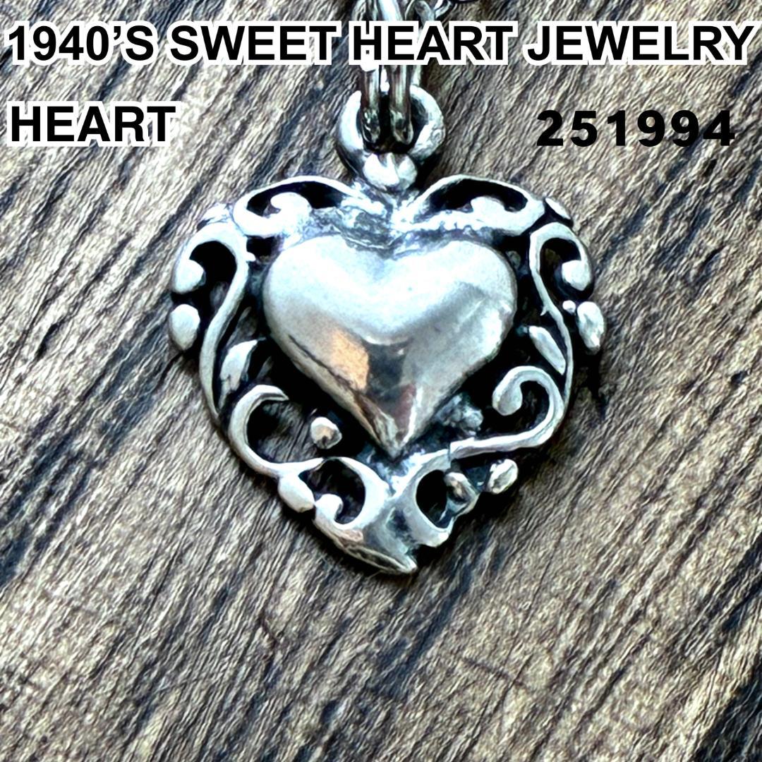 スウィートハートジュエリー ハート シルバー ヴィンテージ ネックレス NAVY