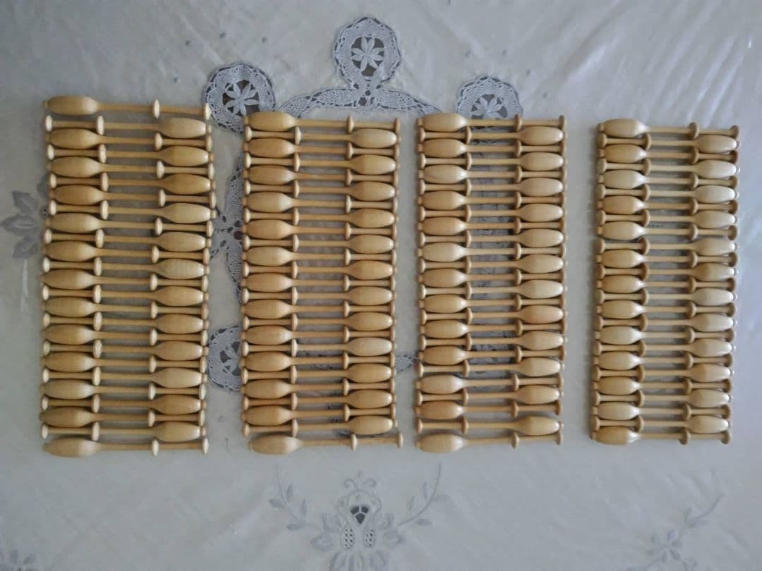 木製ボビンレース用ボビン 100本セット