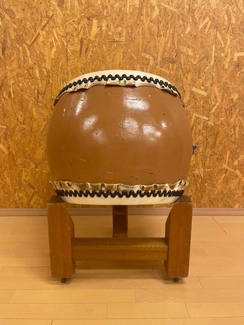 【jun09様用】中古和太鼓 1.8尺相当 台付