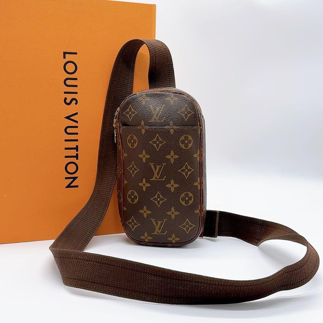 LOUIS VUITTON モノグラム ポシェット ガンジュ ボディバッグ ルイ・ヴィトン LOUIS VUITTON ポシェットガンジュ ブラウン ゴールド
