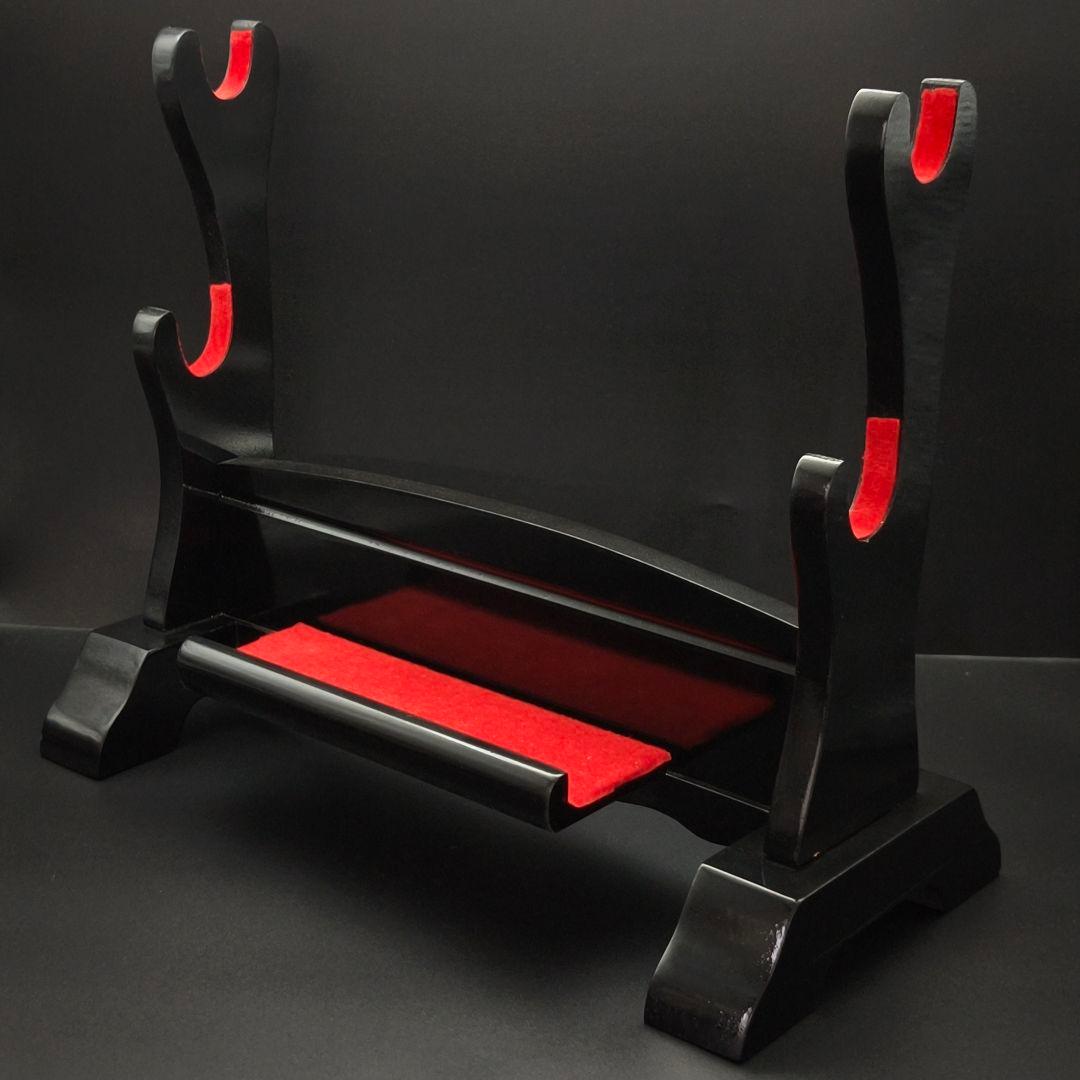 刀掛台　二本掛　組み立て式　横2本　掛け用 刀掛け　美術刀