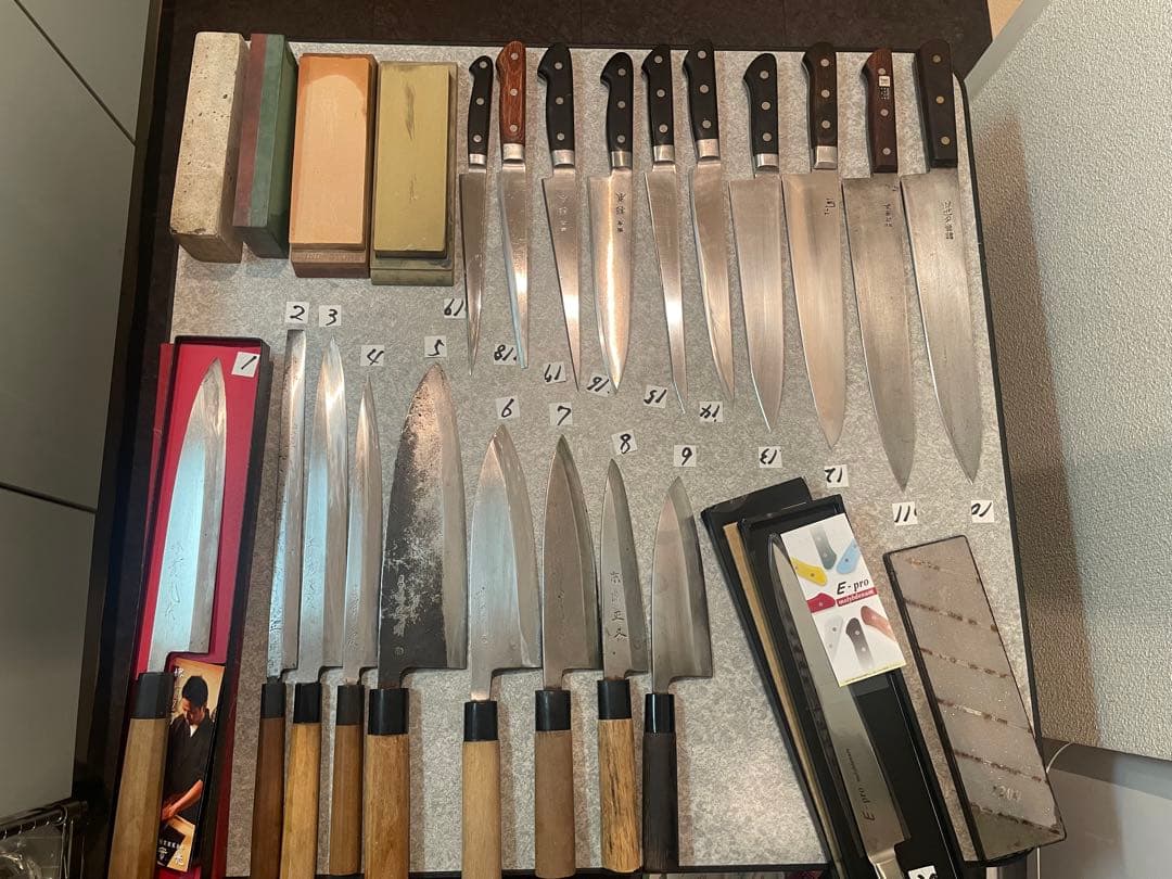 包丁 魚屋引退20本セット売り 希望価格コメントで正本 杉本 有次 正明