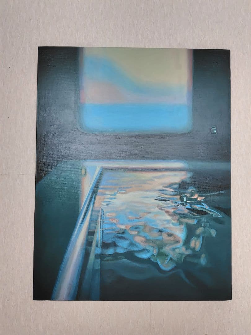 絵画 アクリル アート インテリア おしゃれ　風景画　水滴　一点物　作家物　写実