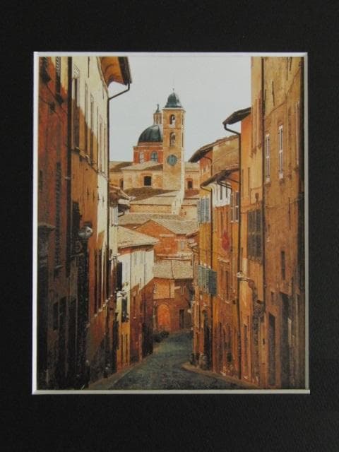 長尾浩一、【ウルビーノ】、希少な限定額装用画集画、新品高級額 額装付