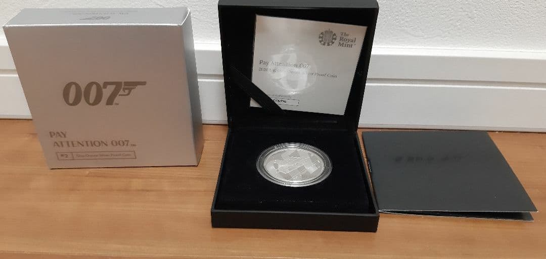 イギリス ジェームズボンド007 2020年 ２ポンド １オンス 銀貨 第2貨