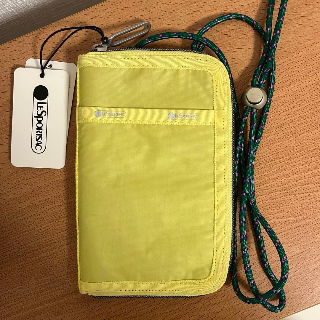 レスポートサック　大草直子　イエロー スマホショルダー　パスポートケース