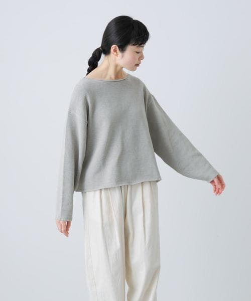 ■新品■かぐれ（kagure） コットンテープヤーンボートネックニット