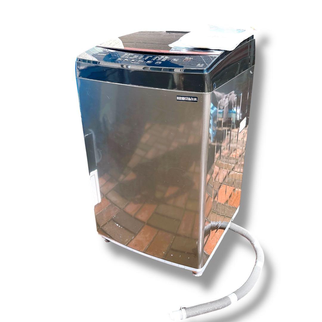 アイリスオーヤマ IAW-T803BL 全自動洗濯機 8kg 2021年製 黒