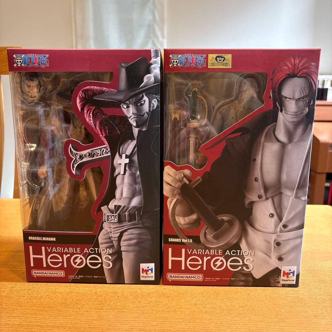 ワンピース メガハウス ヴァリアブル シャンクス ＆ミホーク 新品セット‼️