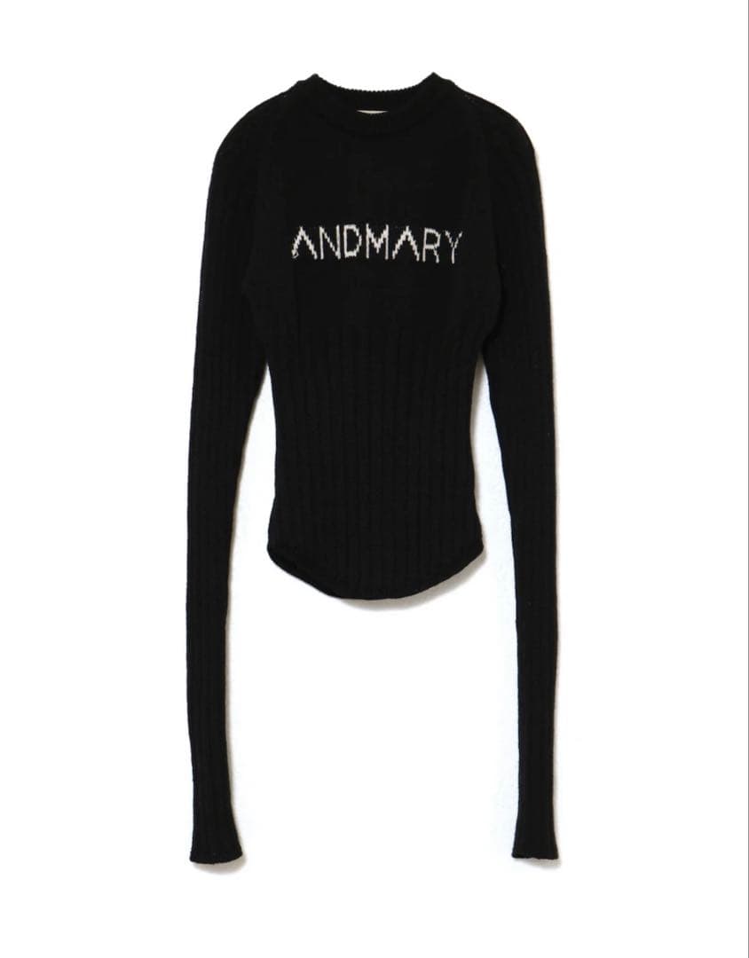トップス andmary Mary logo knit tops
